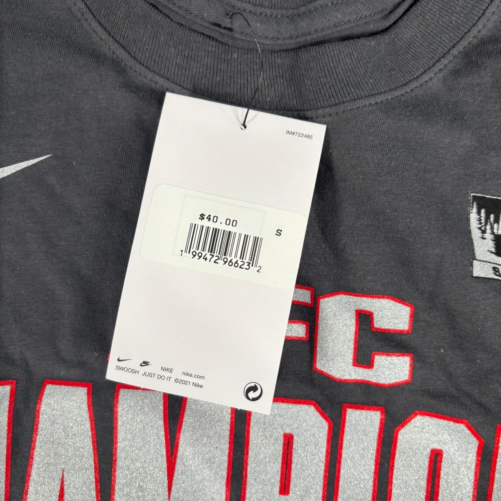 Nike New England Patriots AFC Champions T-Shirt Mens Size S Gray NFL 8076 - Picture 2 of 7